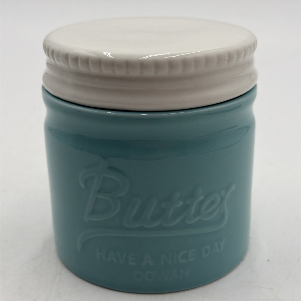 DOWAN 6.5Oz Ceramic Butter Crock with Lid Lead-Free Porcelain Butter